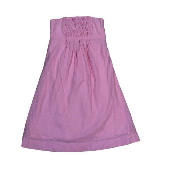 Vintage Collectible Lilly Pulitzer Strapless Pink Cotton Dot Dress Size 2 - Picture 1 of 8
